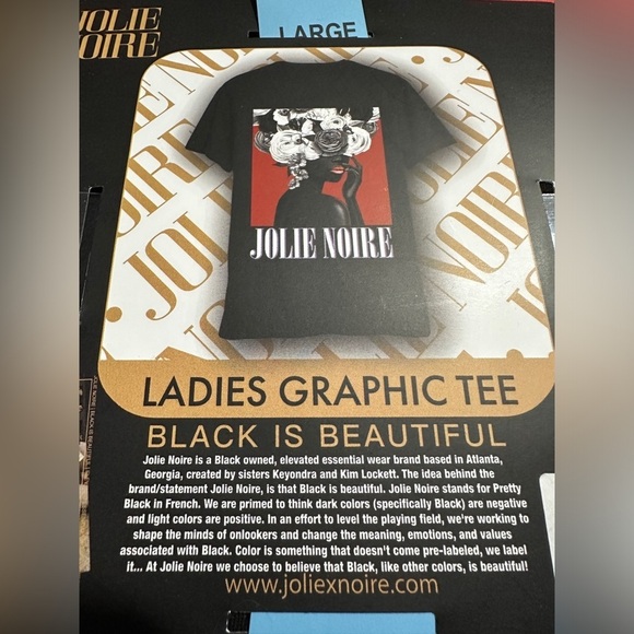 JOLIE NOIRE LADIES GRAPHIC TEE - Picture 2 of 2